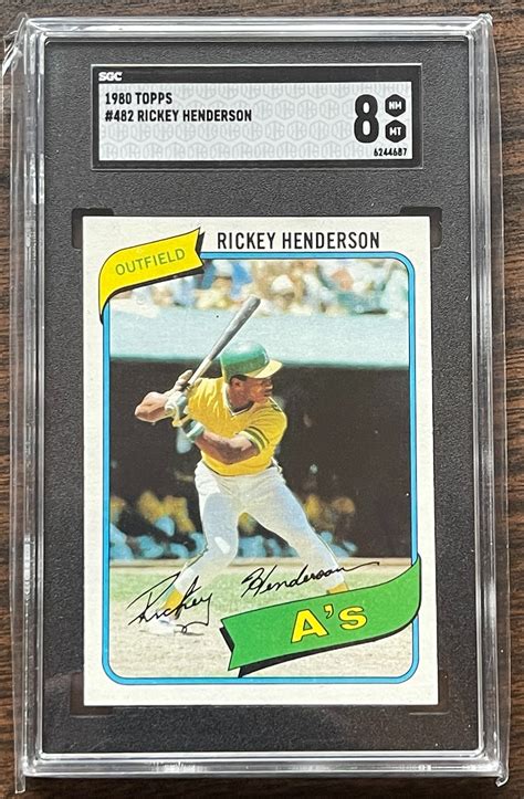 1980 Topps Rickey Henderson 482 Sgc 8 Rookie Rc Myslabs