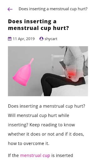 برنامه Menstrual Cups 101 By Shycart دانلود بازار