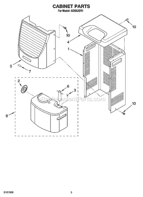 Whirlpool Ad50usr1 Dehumidifier Oem Replacement Parts From