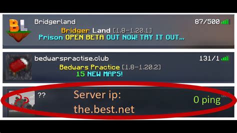 Top 3 Best Servers To Practice Bedwars Youtube