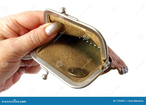 Empty Purse In Hand Stock Image Image Of Business Crisis 7726961