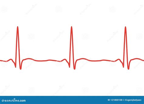 Línea De Corazón Latido Del Corazón Rojo Pulso Médico Del Latido Del Corazón De La Salud Del