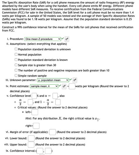 Solved The Specific Absorption Rate SAR For A Cell Phone Chegg