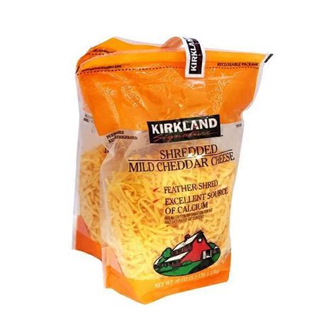 Kirkland Signature Mild Cheddar Shredded 2 X 40 Oz 40 Oz Delivery Or Pickup Near Me Instacart