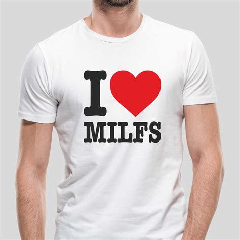 I Love Milfs T Shirt Hoodie Sweatshirt Custom Tee Printing Etsy Uk