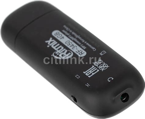 Характеристики MP3 плеер Ritmix RF-3450 flash 4ГБ черный (976189 ...