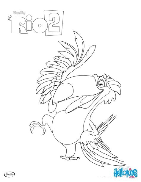 Rio 2 - rafael coloring pages - Hellokids.com