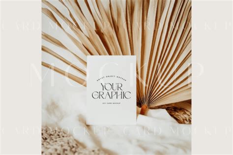 Boho X Invitation Card Mockup Greeting Graphic By Summit Avenue