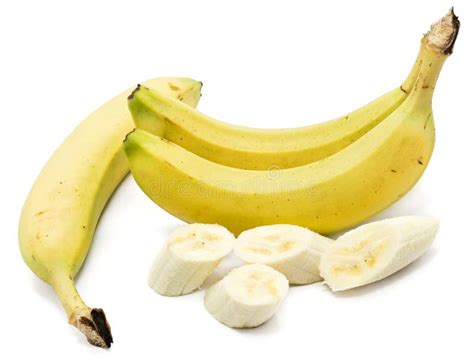 Peeled Unpeeled Banana Isolated White Stock Photos Free And Royalty