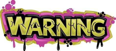 Cool Warning Writing Graffiti Design 4579751 Vector Art At Vecteezy