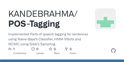 Github Kandebrahmapos Tagging Implemented Parts Of Speech Tagging