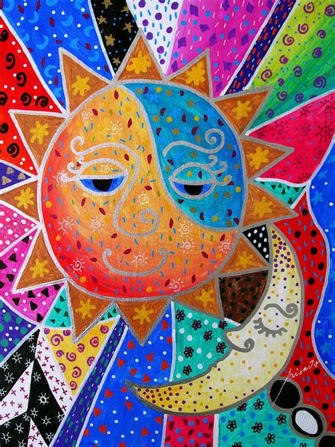 Abstract Sun And Moon Painting by Pristine Cartera Turkus - Fine Art ...