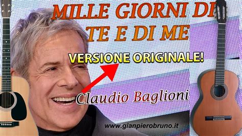 Tutorial Chitarra Mille Giorni Di Te E Di Me Claudio Baglioni Accordi