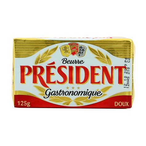 Livraison à domicile Président Beurre doux gastronomique plaquette 125g