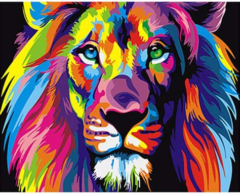 Wyxc Wooden Puzzle Jigsaw Puzzles Colorful Lion Wooden 1000 Pieces