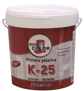 PINTURA PLÁSTICA INTERIOR EXTERIOR MATE K 25 4L BLANCO Obramat