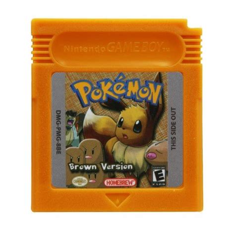 Pokemon Brown Version Game Boy Color Gbc 16bit Video Game Cartridge