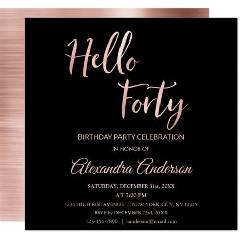 Create Your Own Invitation Forty Birthday Birthday Party Invitations 40th