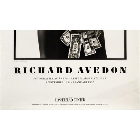 1991 Swedish Photography Exhibition Poster Richard Avedon Woman Factory Worker On Her