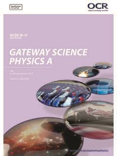 Gcse Gateway Science Physics A Specification J Gcse