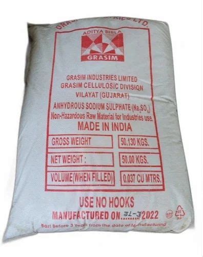 Aditya Birla Anhydrous Sodium Sulphate 98 50 Kg Bag At 17 Kg In Surat