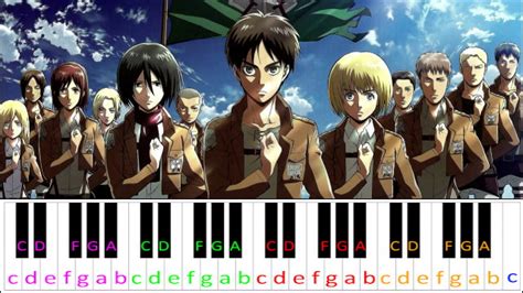 Shinzou wo Sasageyo! (Attack on Titan Opening 2) Hard Version | Piano Letter Notes