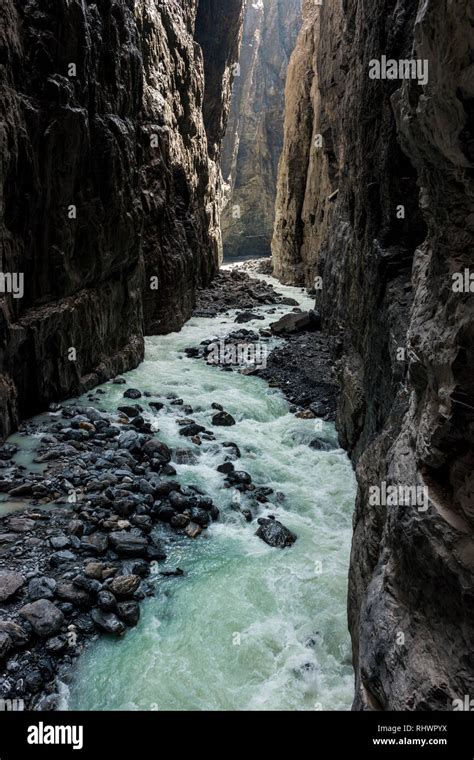 glacier canyon in Grindelwald, Berner Oberland Stock Photo - Alamy