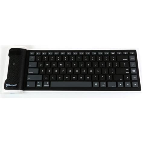 S0040 Clavier Sans Fil Bluetooth Pliable Etanche à L Eau De Clavier Souple En Silicone Noir