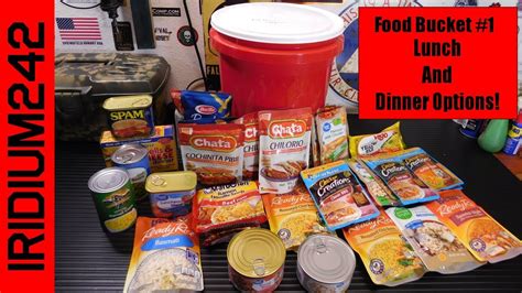 Prepping Food Bucket 1 Lunch And Dinner Options Youtube