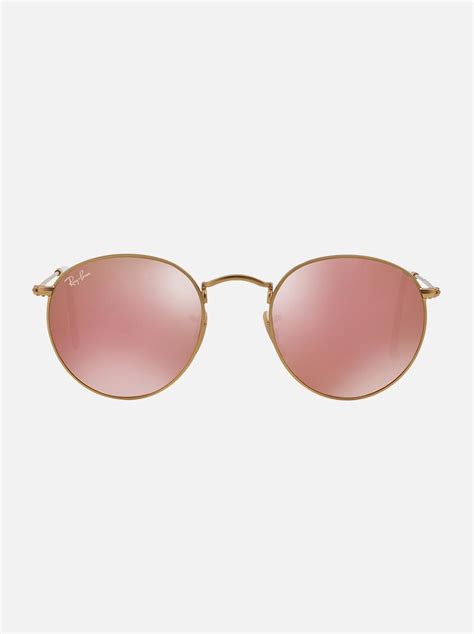 Ray Ban Round Sunglasses Mid Pink Ray Ban Eyewear