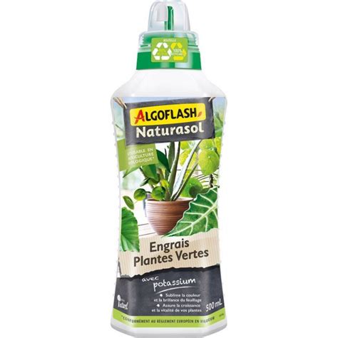 Engrais Liquide Plantes Vertes Flacon 500Ml ALGOFLASH NATURASOL