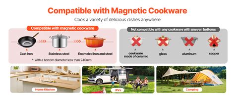 VEVOR Portable Induction Cooktop W Countertop Burner Temp Levels Hot Plate VEVOR EU