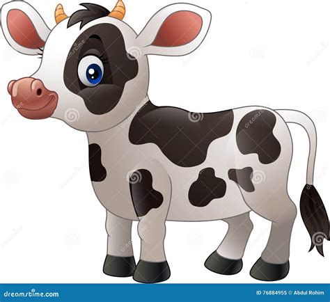 Cartoon Baby Cow Stock Vector Illustration Of Domestic 76884955