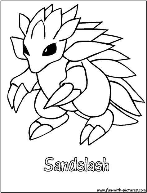 Sandslash Coloring Page