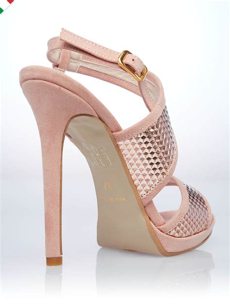 Sandale Nude Roze De Seara Elegante Toc Inalt MANGATA