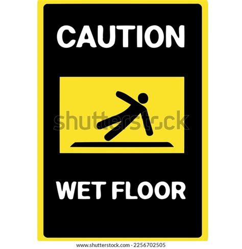 Caution Wet Floor Warning Sign Slipping Stock Vector Royalty Free