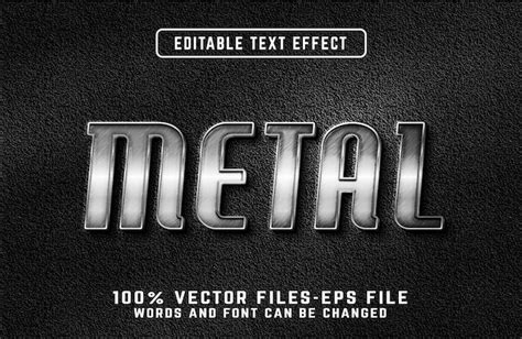 Effet De Texte Réaliste En Métal 3d Vecteurs Premium Vecteur Premium