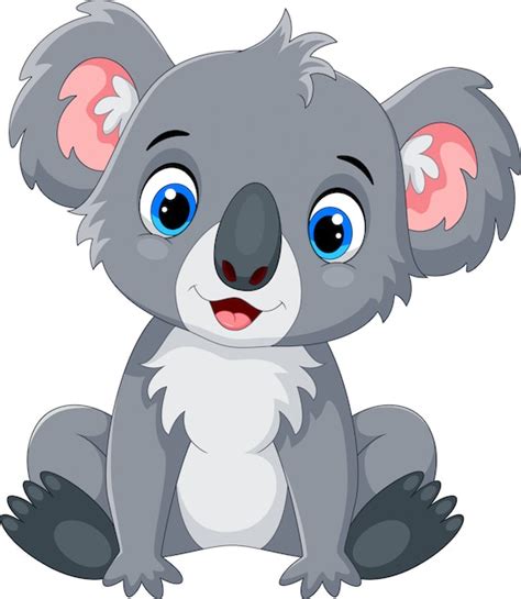 Dibujos Animados Lindo Koala Vector Premium