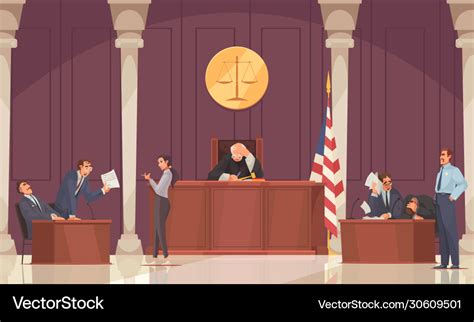 Court Session Law Composition Royalty Free Vector Image