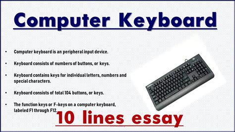 10 Lines On Computer Keyboard Computer Keyboard Essay In 10 Lines