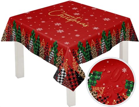 Christmas Tablecloth Red Table Cloth For Rectangle Round Tables 60x60 Inches Xmas