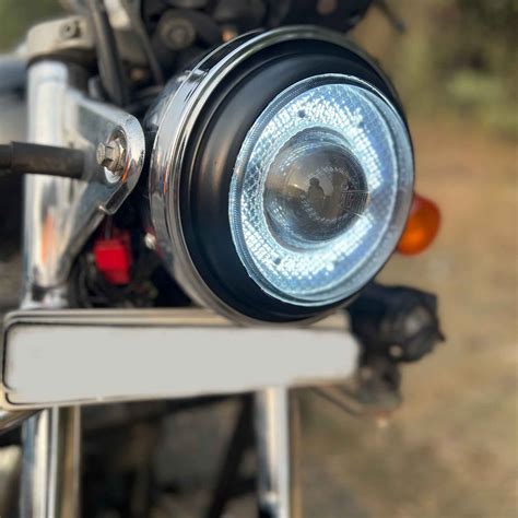 Headlight For Royal Enfield Thunderbird Made In India 3 In 1 Color Mode