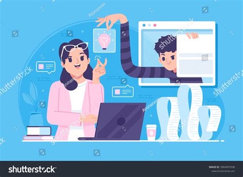 Stop Plagiarism Concept Illustration Background Stock Vector (Royalty ...
