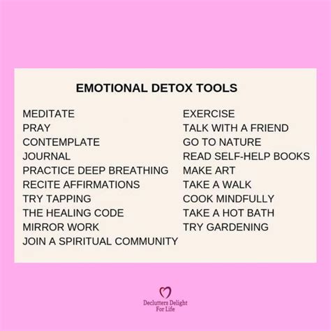 Emotional Detox Tools In 2021 Self Help Books Emotions Healing Codes