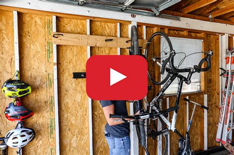 DIY Simple bike rack in the garage for cheap