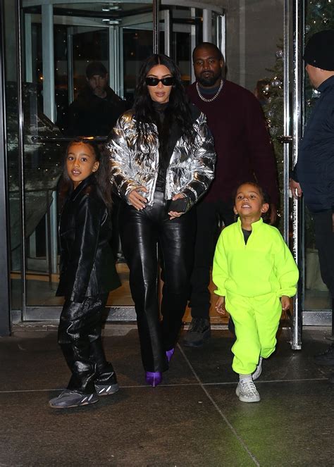 Photo Kim Kardashian Son Mari Kanye West Et Leurs Enfants North Et