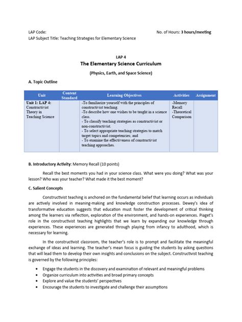 lap  teaching strategies  constructivism philosophy