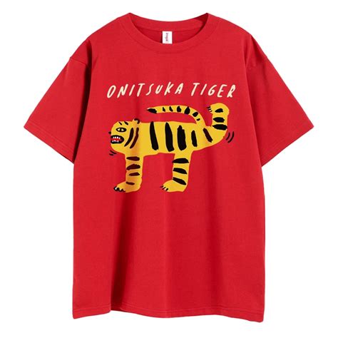 Onitsuka Tiger Cartoon Printed Men S Harajuku Funny T Shirt Oversized