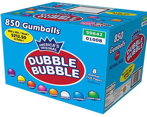 1 Gumballs Dubble Bubble 850 Count Case Double Bubble