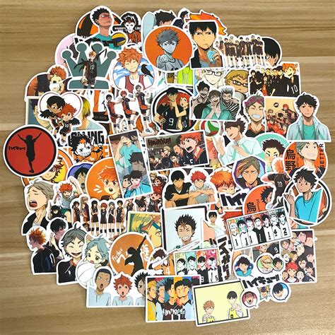 Y P Pcs Set Haikyuu Graffiti Waterproof Stickers Set Bubble Store